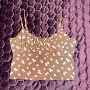 Hollister Floral Cropped Camisole Top